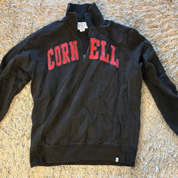 Cornell University Authentic Quarter Zip Sweatshirt with Embroidery - size L - Picture 1 of 4